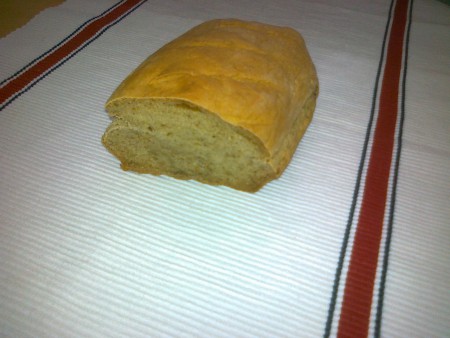 Chlebik bez droždia z 23.8.2012.